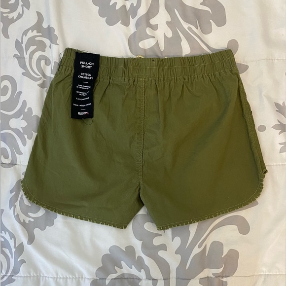 Hudson Kids Olive Green Pull On Cotton Chambray Shorts Girl’s XL - Picture 2 of 7